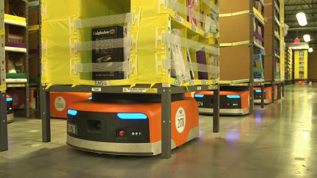 Robots amazon en pleine action